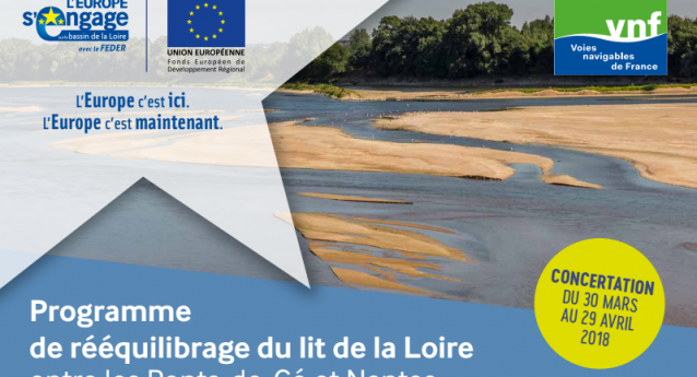 Concertation du 30 Mars au 29 Avril 2018 : PROGRAMME DE RÉÉQUILIBRAGE DU LIT DE LA LOIRE ENTRE LES PONTS-DE CÉ ET NANTES